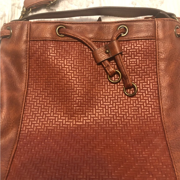 Crossbody Leather Tote Bag Purse - Picture 4 of 5